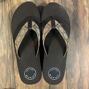 New in box Coach wedge sandals size 8